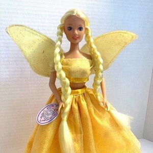 Vintage 1980s Clone Barbie, Lucky Ind. Sparkly Fairy Outfit, Long Blonde Braids